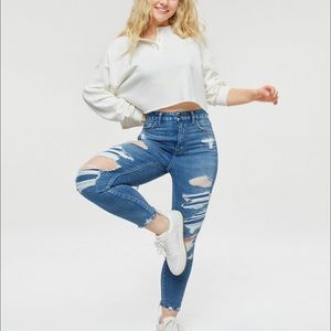 Curvy super high waisted jegging crop